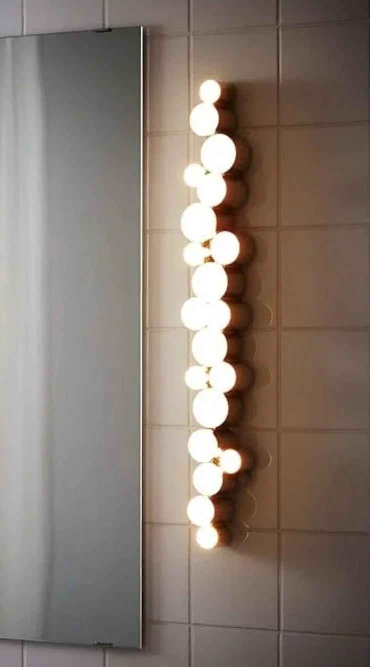 Ikea SODERSVIK Lycke von schantz Indoor Wall Light Bar LED Plastic Chrome